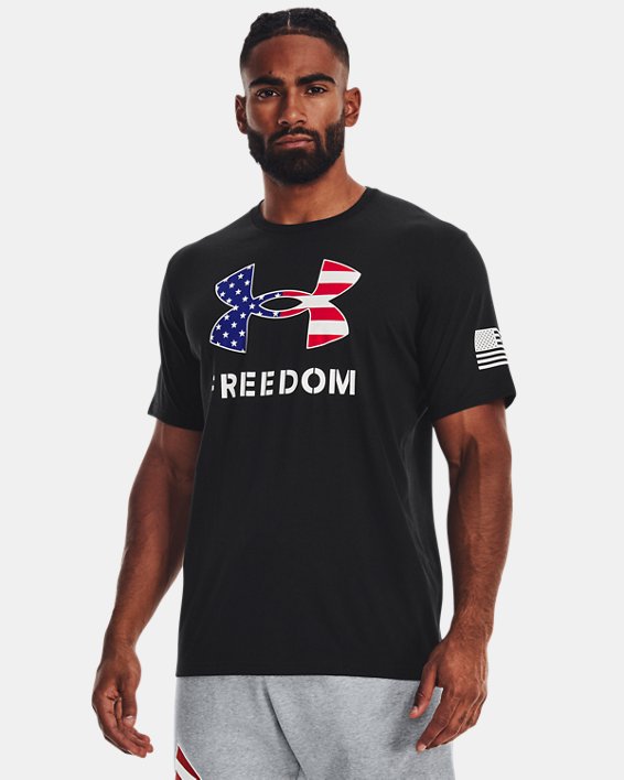 Men's UA Freedom Logo T-Shirt, Black, pdpMainDesktop image number 0
